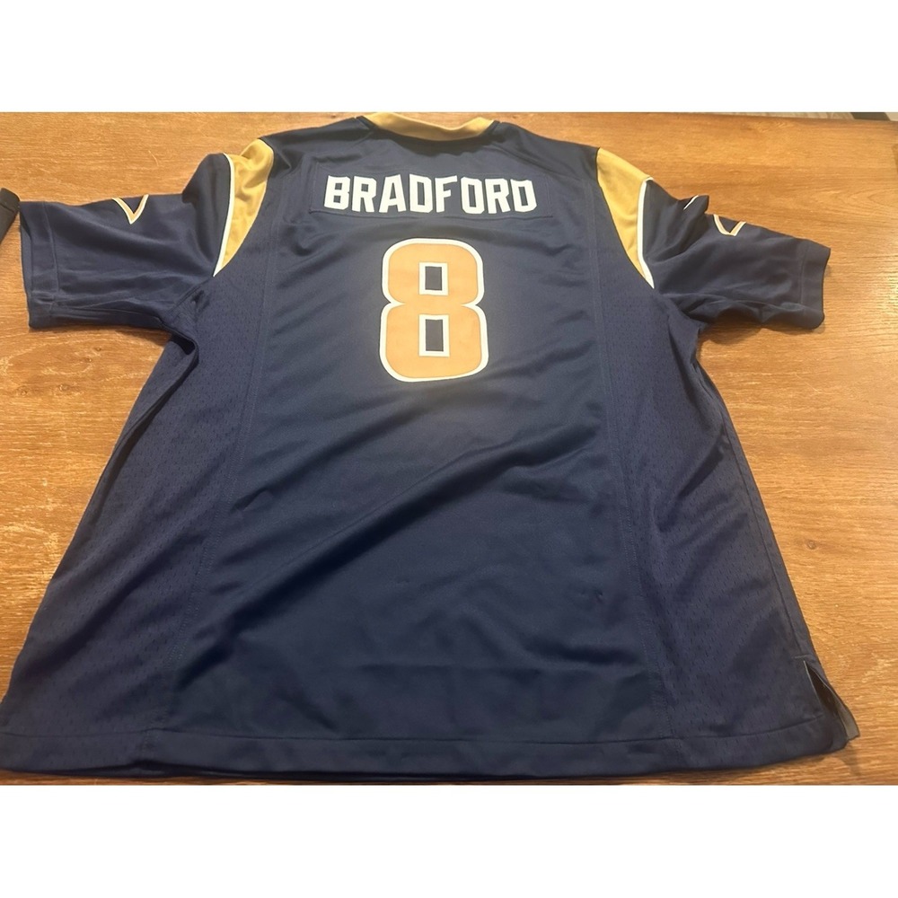 Nike On Field St. Louis /‎ Los Angeles Rams Sam Bradford 8 Jersey Navy/gold XL
